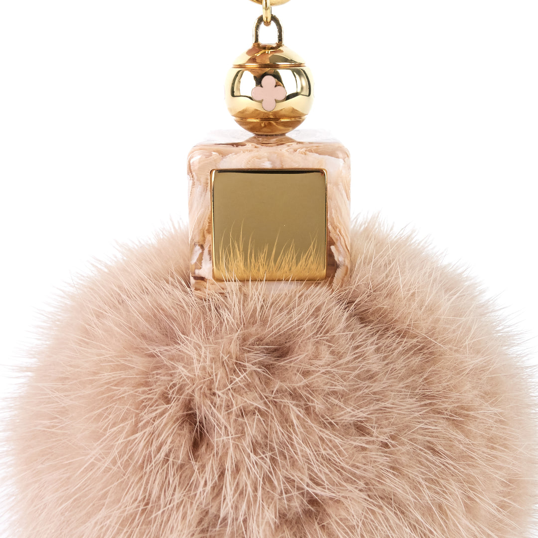 mink fur fluffy bag charm