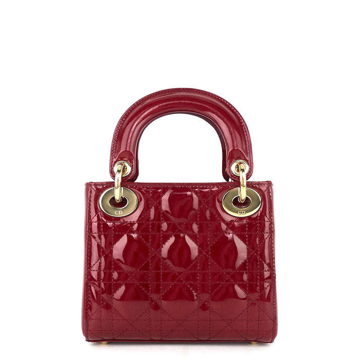 lady dior mini patent leather bag