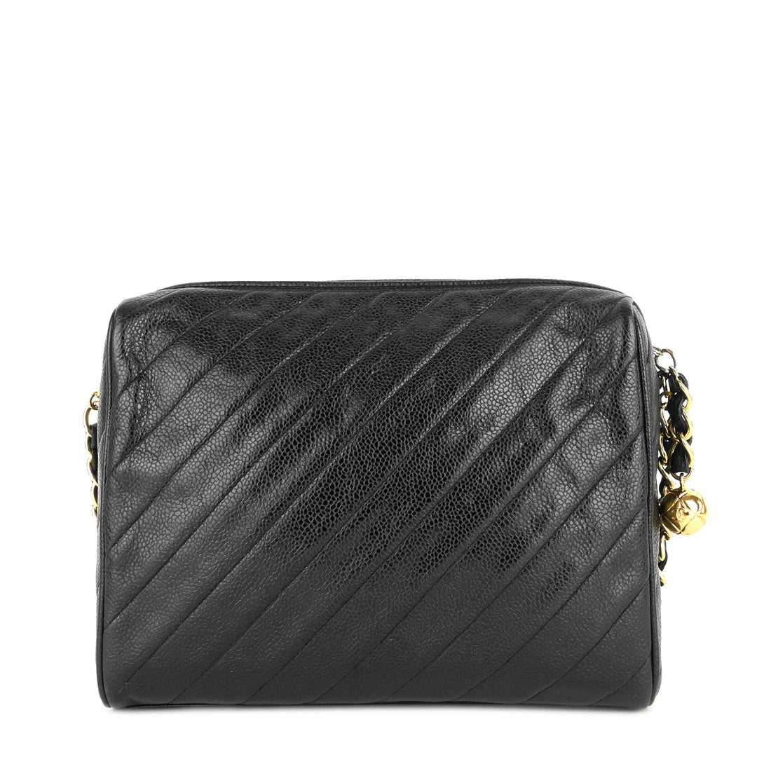 quilted caviar leather cc camera bag