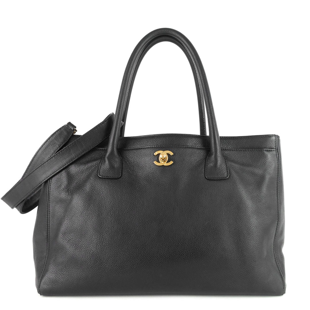 executive cerf xl caviar leather tote bag