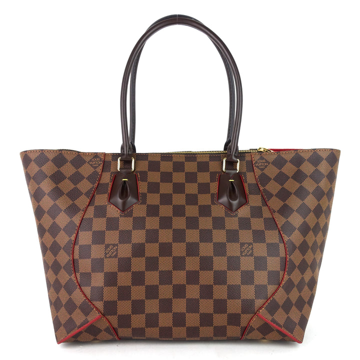 caissa mm damier ebene canvas tote bag