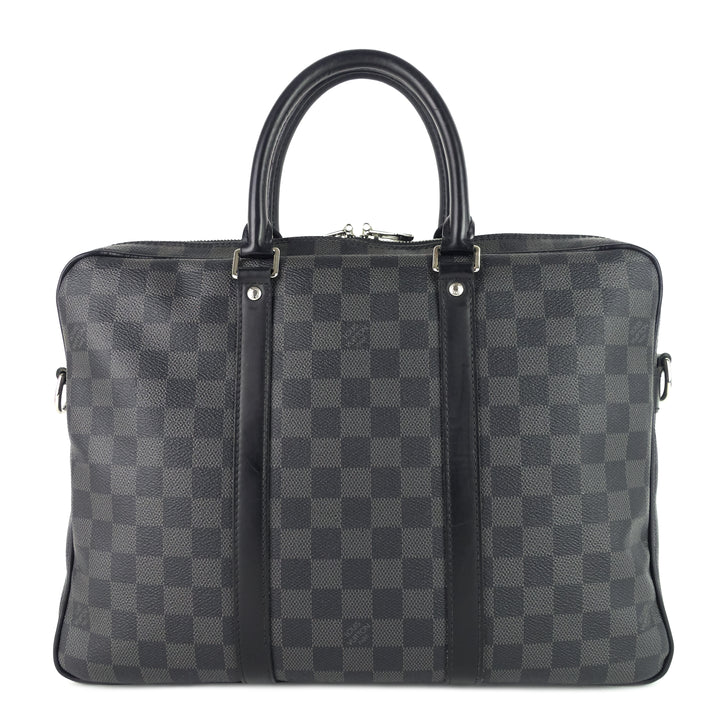 porte-documents voyage pm damier graphite canvas briefcase bag