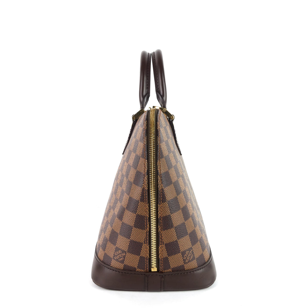 alma pm damier ebene canvas bag