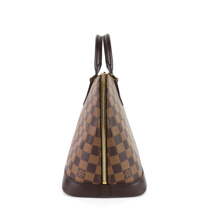 alma pm damier ebene canvas bag