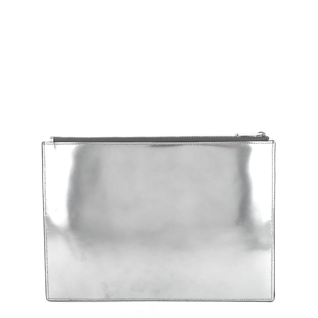 kaws bee medium embossed faux leather zip pouch