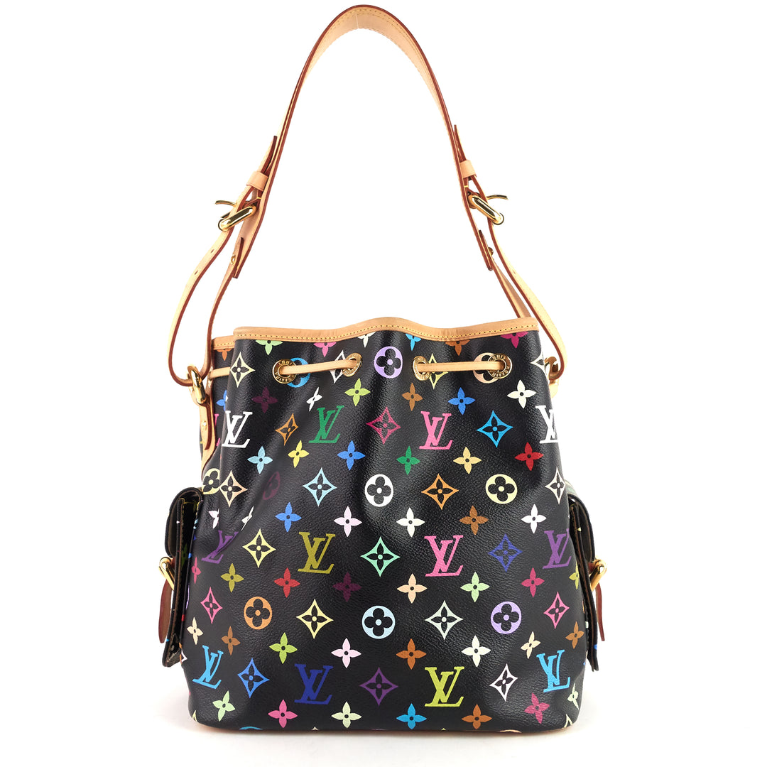 petit noé monogram multicolore canvas bag