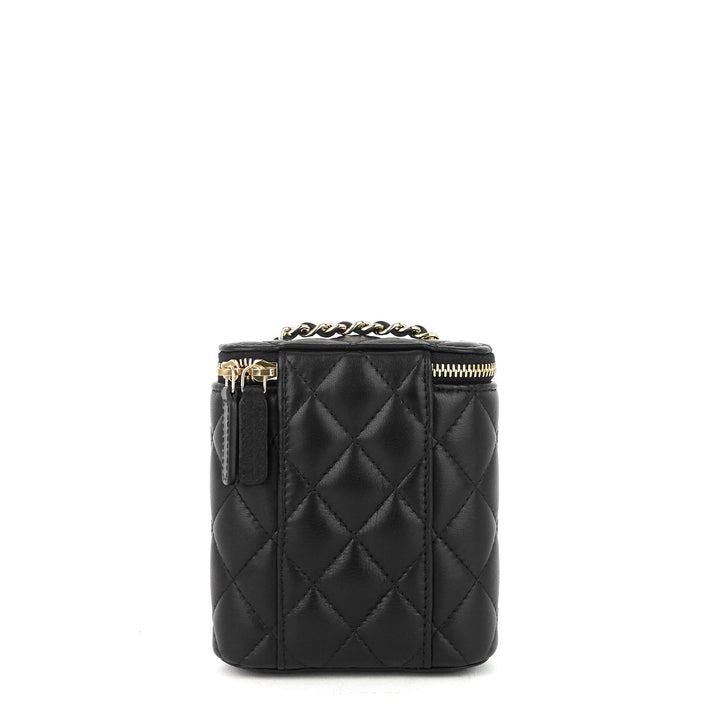 classic vanity with chain matelassé lambskin crossbody bag