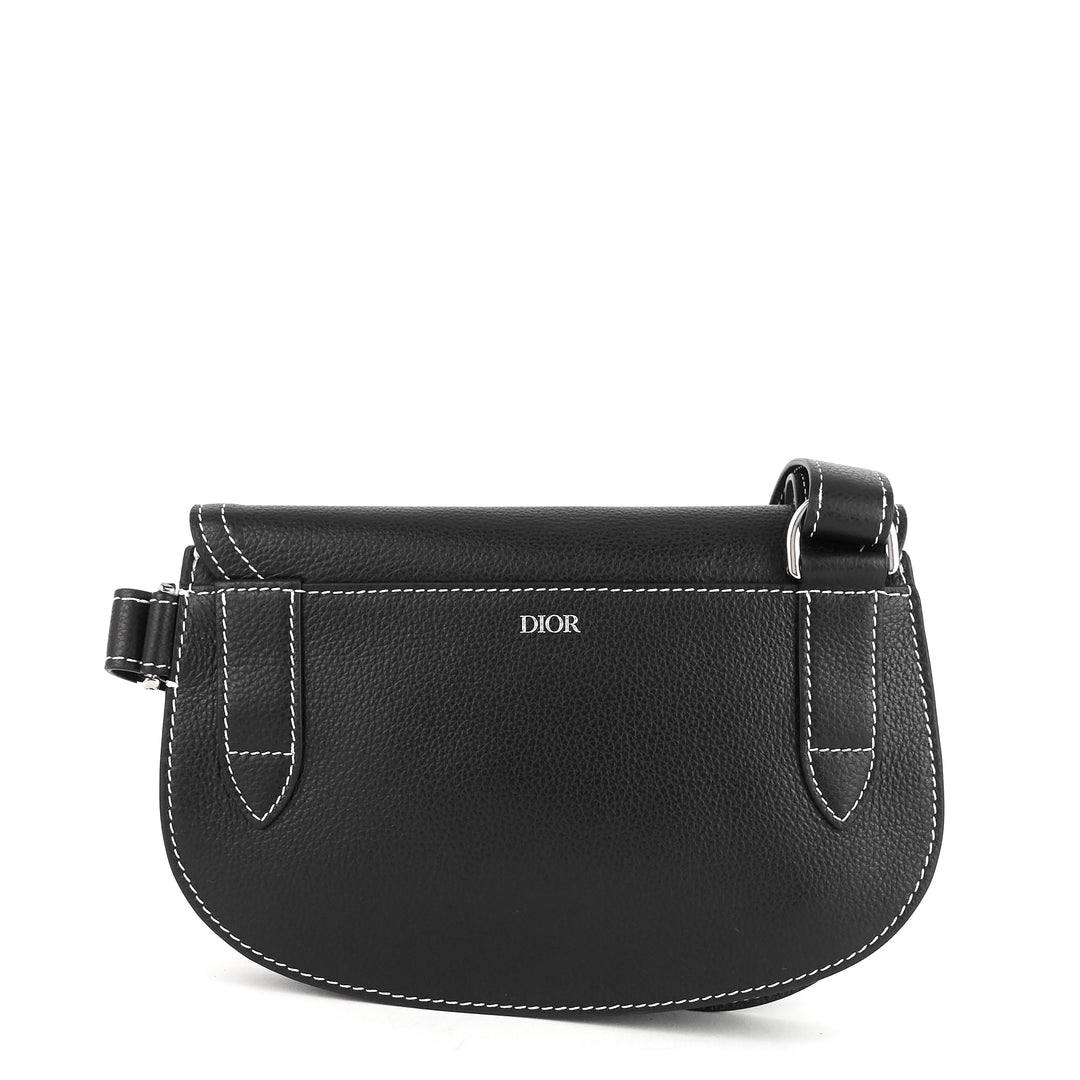 dior x kaws calfskin saddle bag