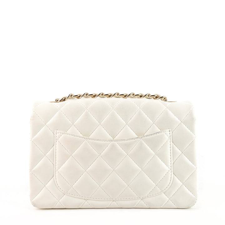 classic single flap mini lambskin leather bag