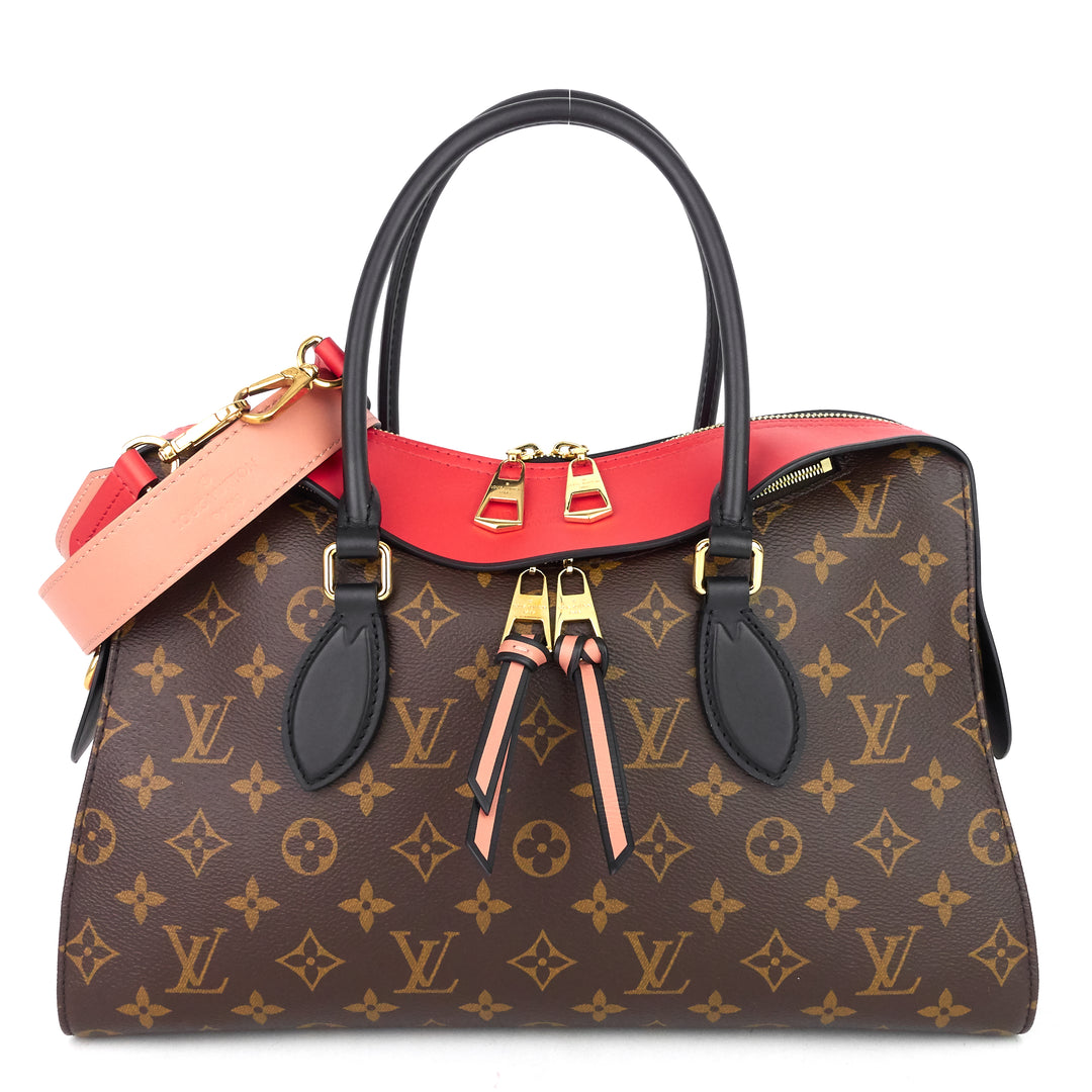 tuileries monogram canvas and tricolour leather handbag