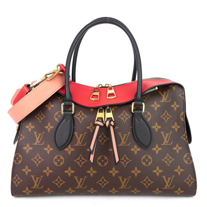 tuileries monogram canvas and tricolour leather handbag