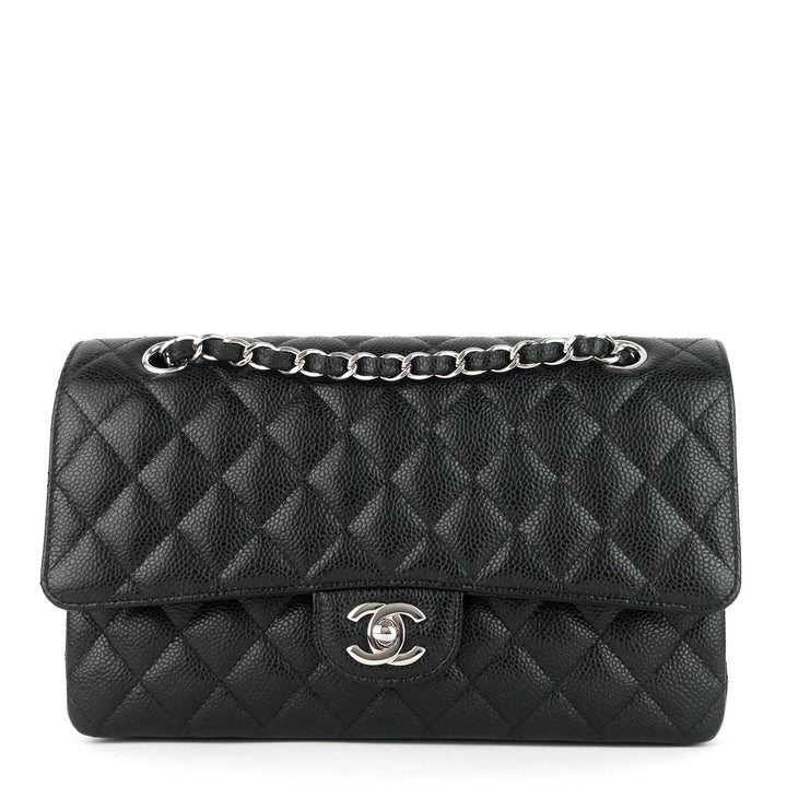 classic double flap medium caviar shoulder bag