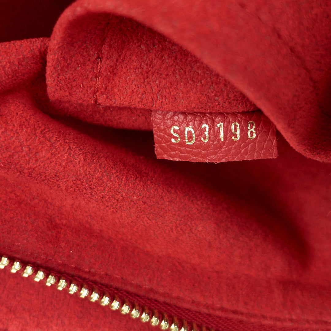 surène mm monogram canvas and calfskin leather tote bag