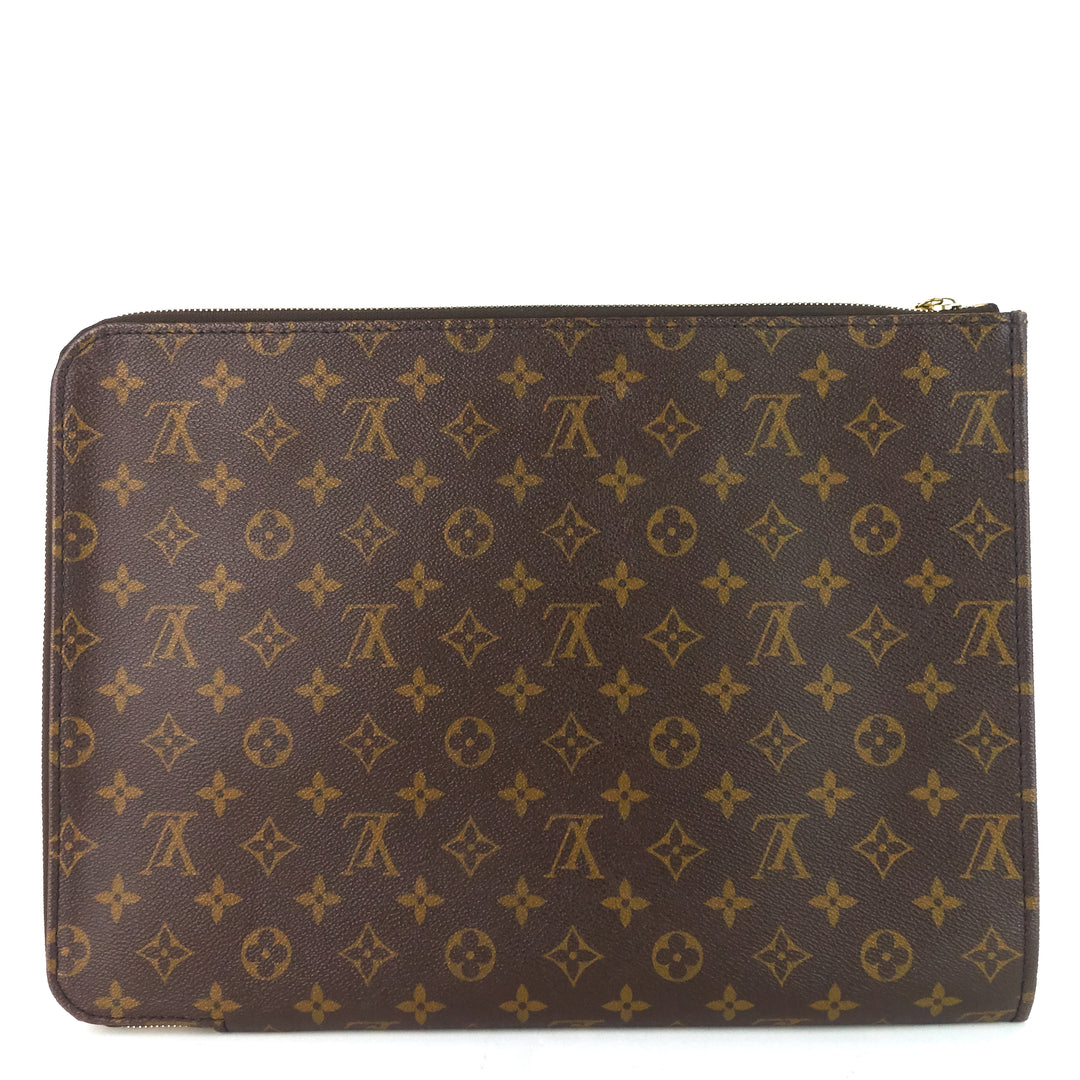 monogram canvas poche document holder