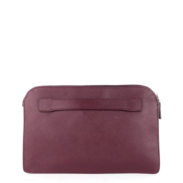 bellhop saffiano leather wristlet bag