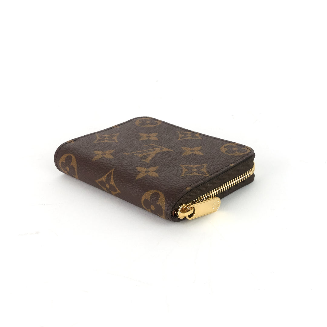 zippy monogram canvas coin purse