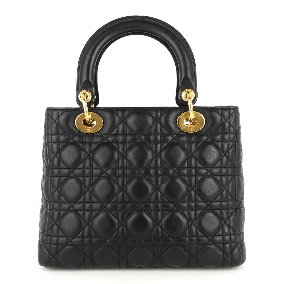 lady dior medium cannage lambskin bag