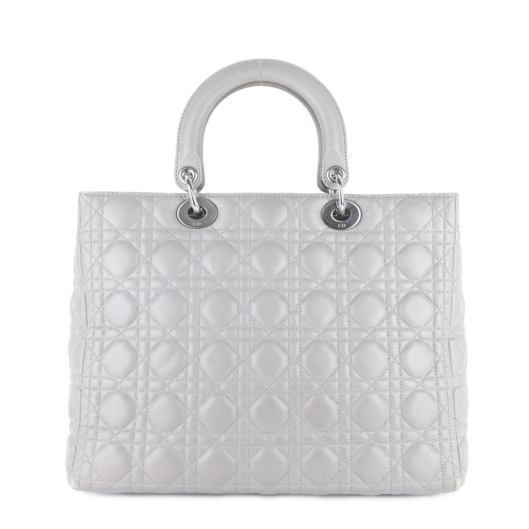 lady dior large lambskin leather bag