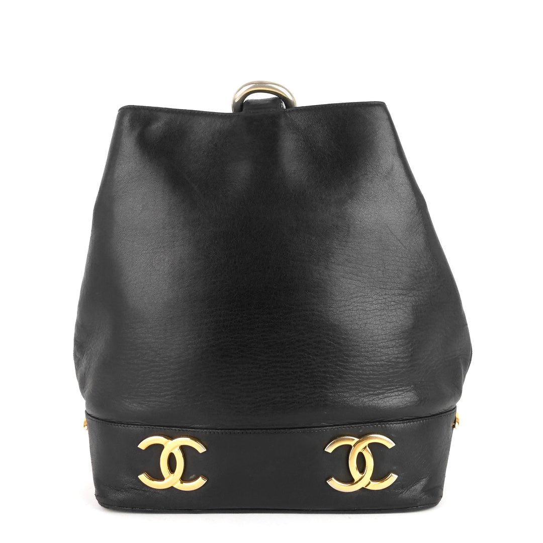 lambskin cc bucket bag