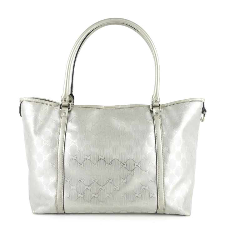 joy gg imprimé coated canvas tote bag