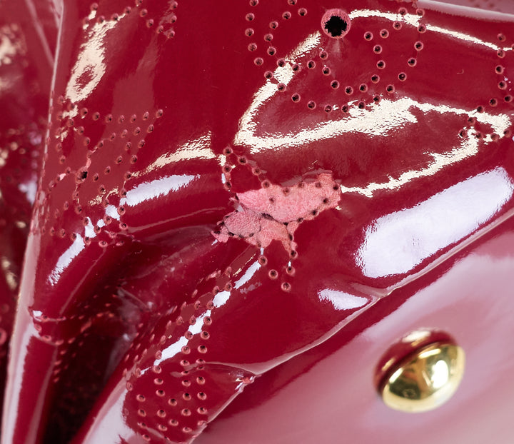 surya mahina patent leather hobo bag