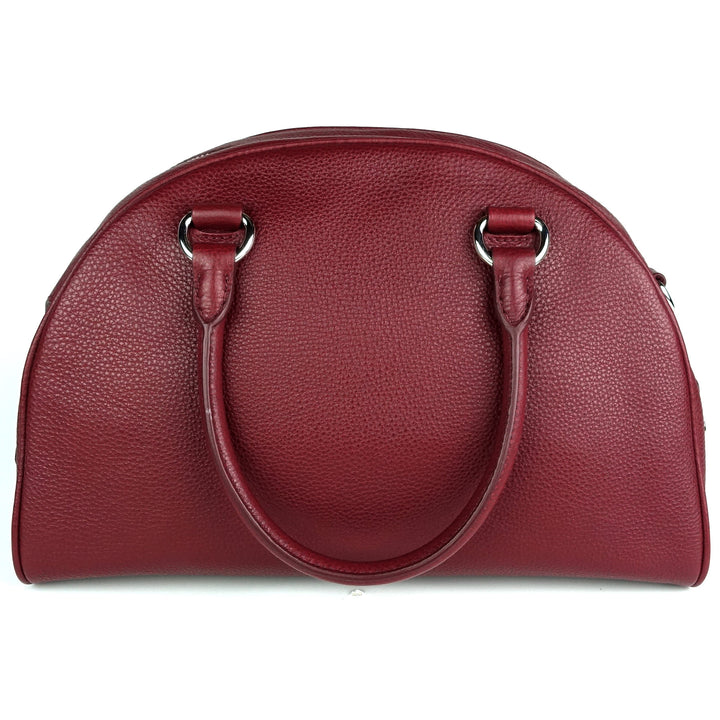 dome vitello daino leather handbag