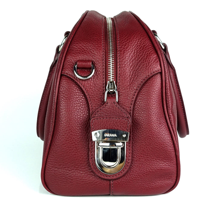 dome vitello daino leather handbag
