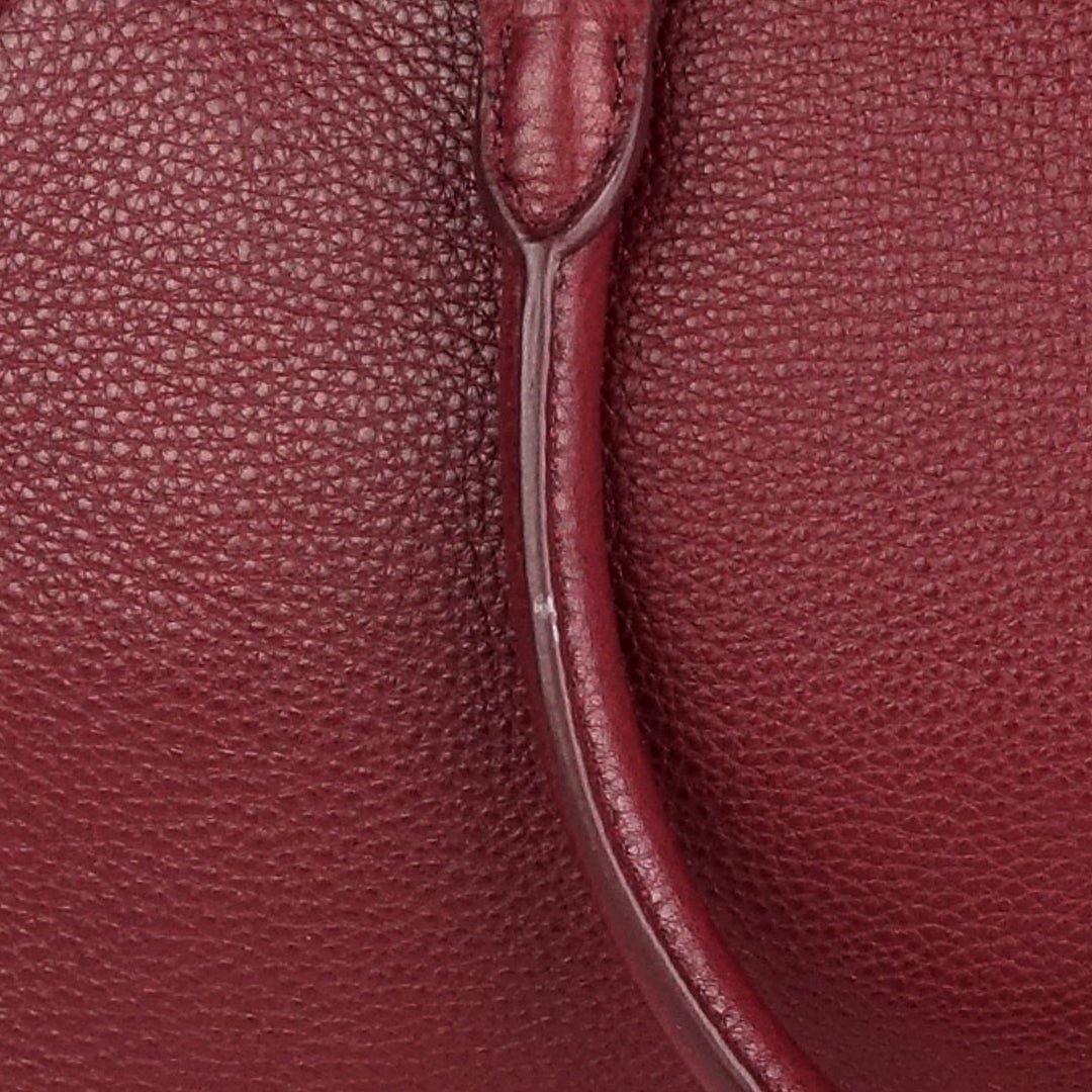 dome vitello daino leather handbag