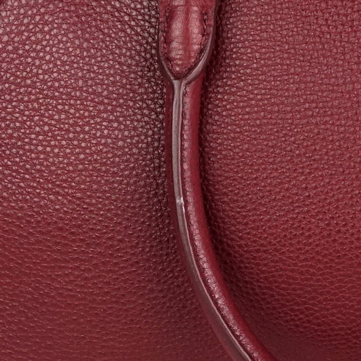 dome vitello daino leather handbag