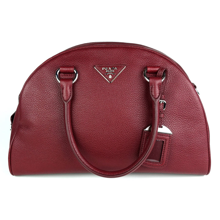 dome vitello daino leather handbag