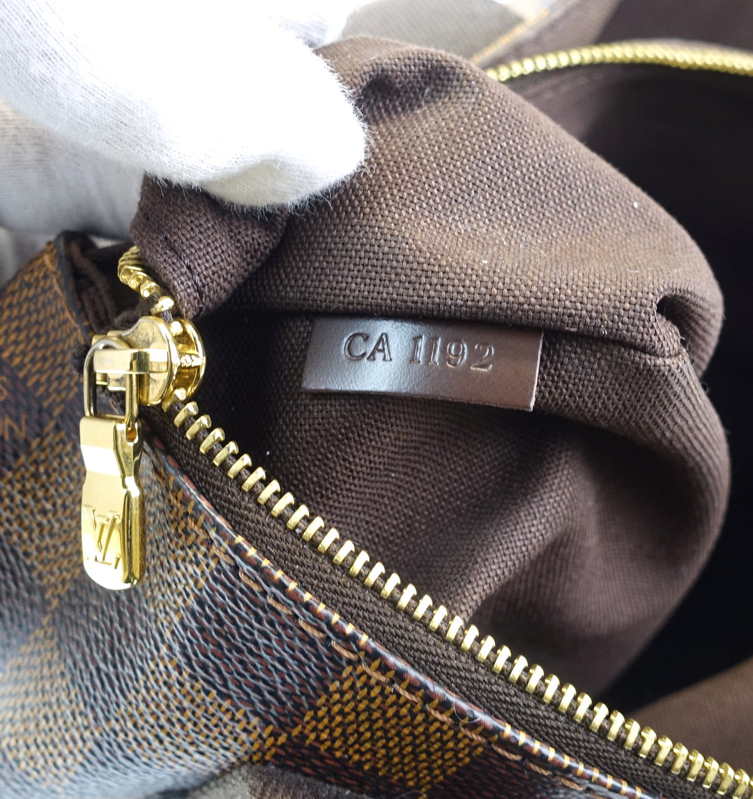 cabas beaubourg damier ebene canvas tote bag