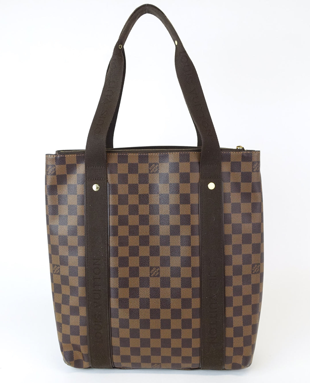 cabas beaubourg damier ebene canvas tote bag