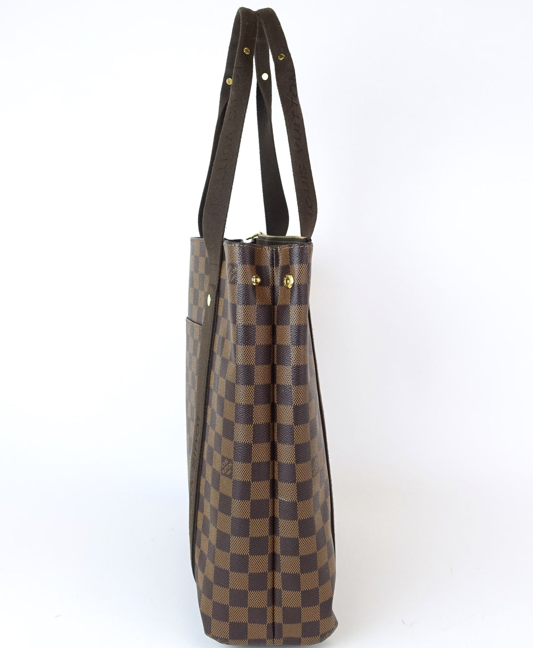 cabas beaubourg damier ebene canvas tote bag