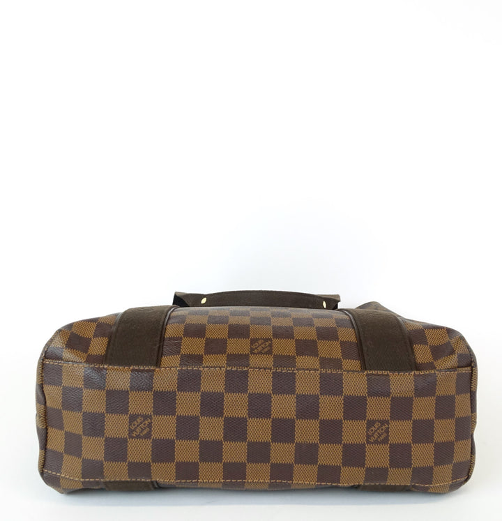 cabas beaubourg damier ebene canvas tote bag