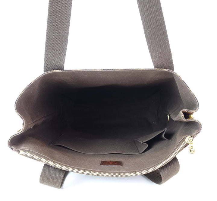 cabas beaubourg damier ebene canvas tote bag