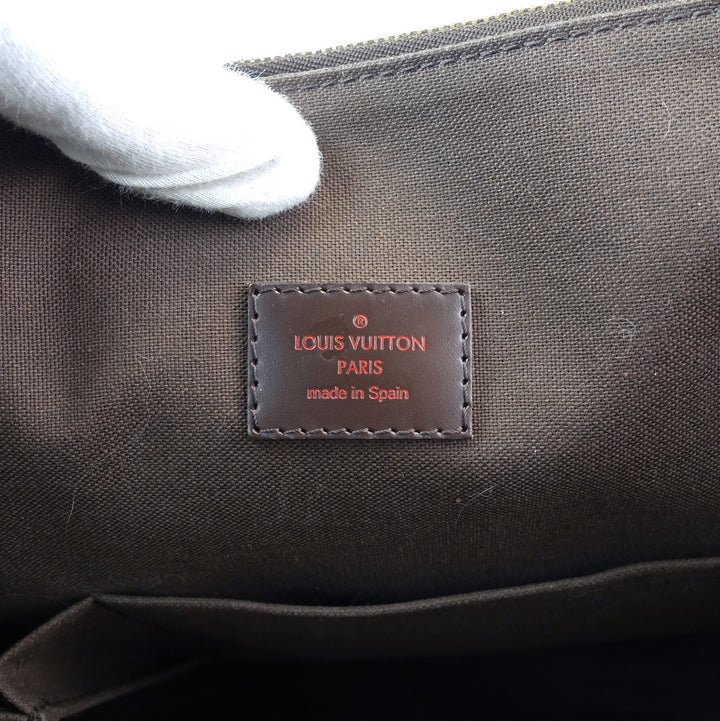cabas beaubourg damier ebene canvas tote bag