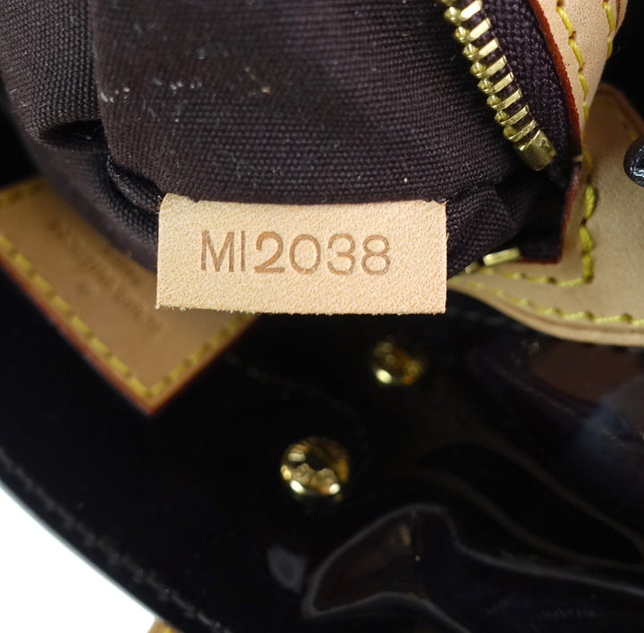 reade pm monogram vernis leather handbag