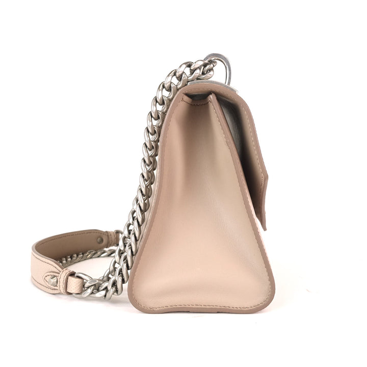 monochrome saffiano leather shoulder bag