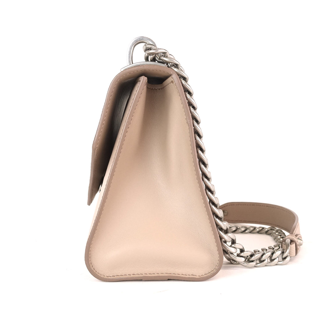 monochrome saffiano leather shoulder bag