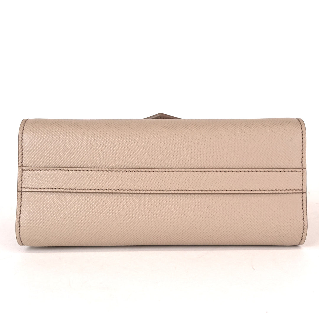 monochrome saffiano leather shoulder bag