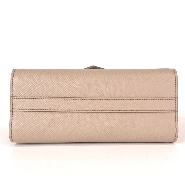 monochrome saffiano leather shoulder bag