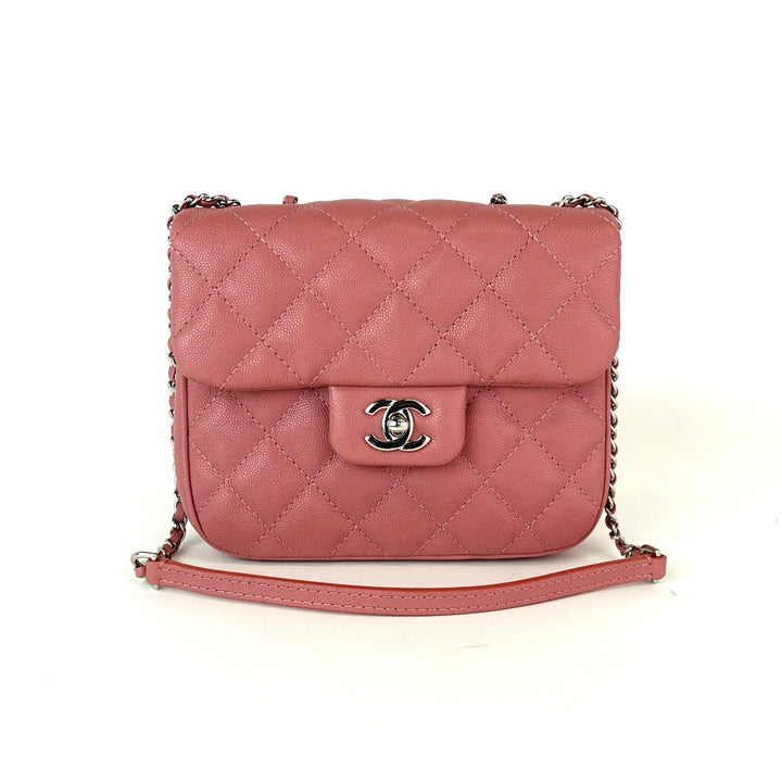 chanel quilted caviar leather flap crossbody bag