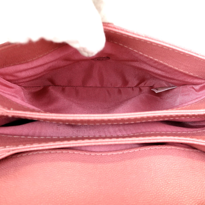 chanel quilted caviar leather flap crossbody bag