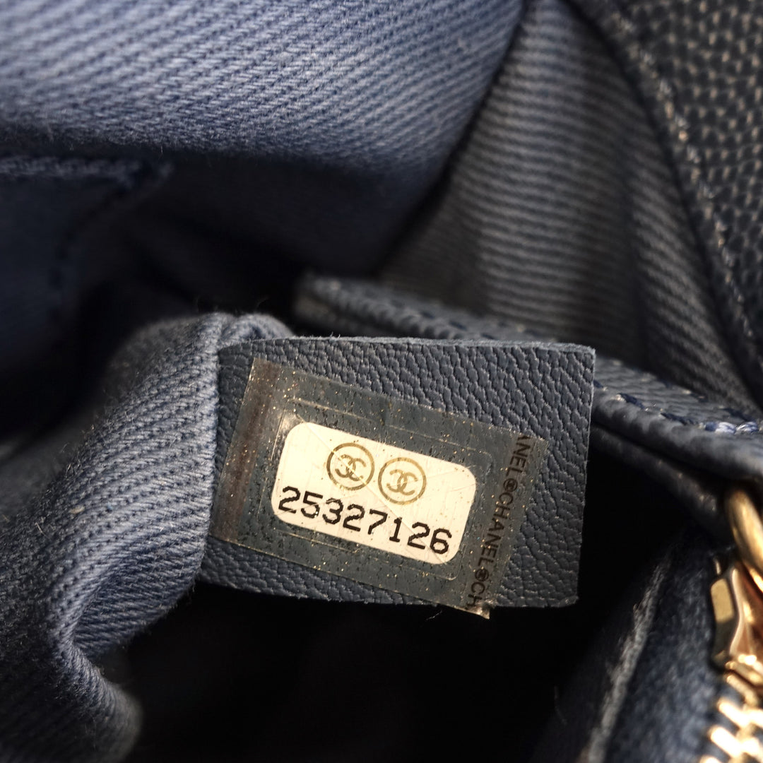 coco quilted caviar leather handle shoulder bag