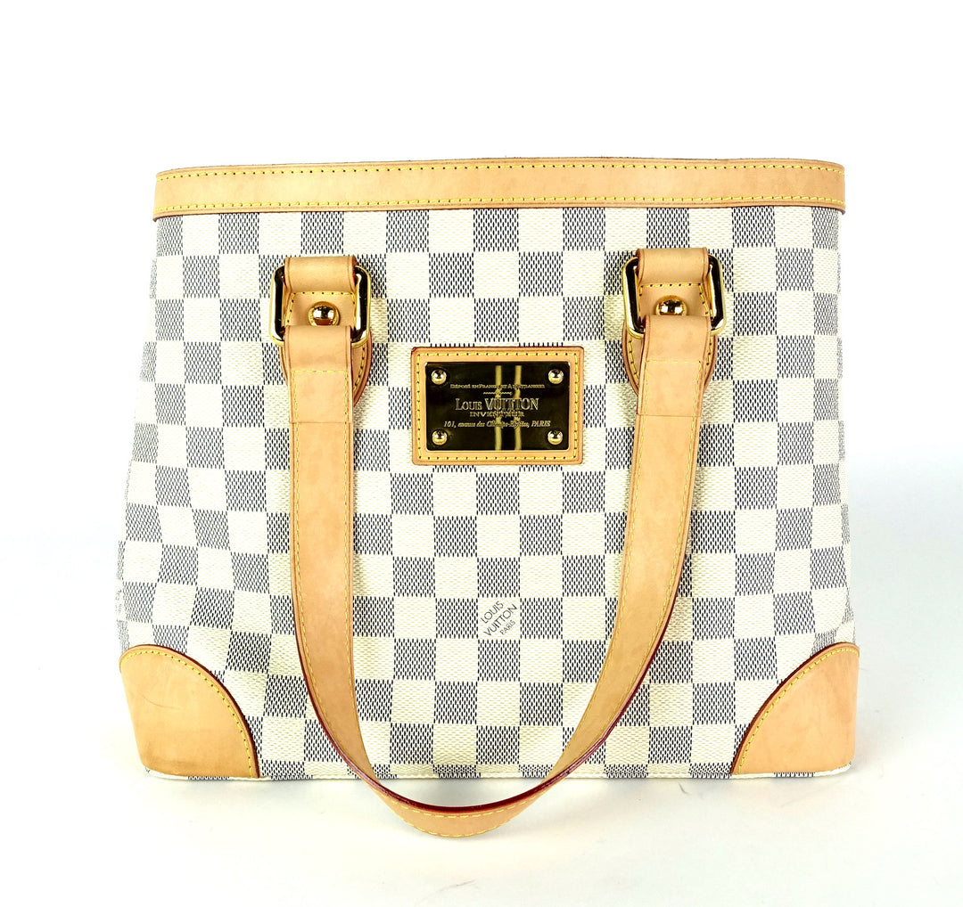 hampstead pm damier azur canvas tote bag