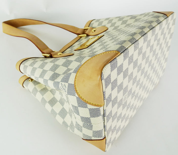 hampstead pm damier azur canvas tote bag