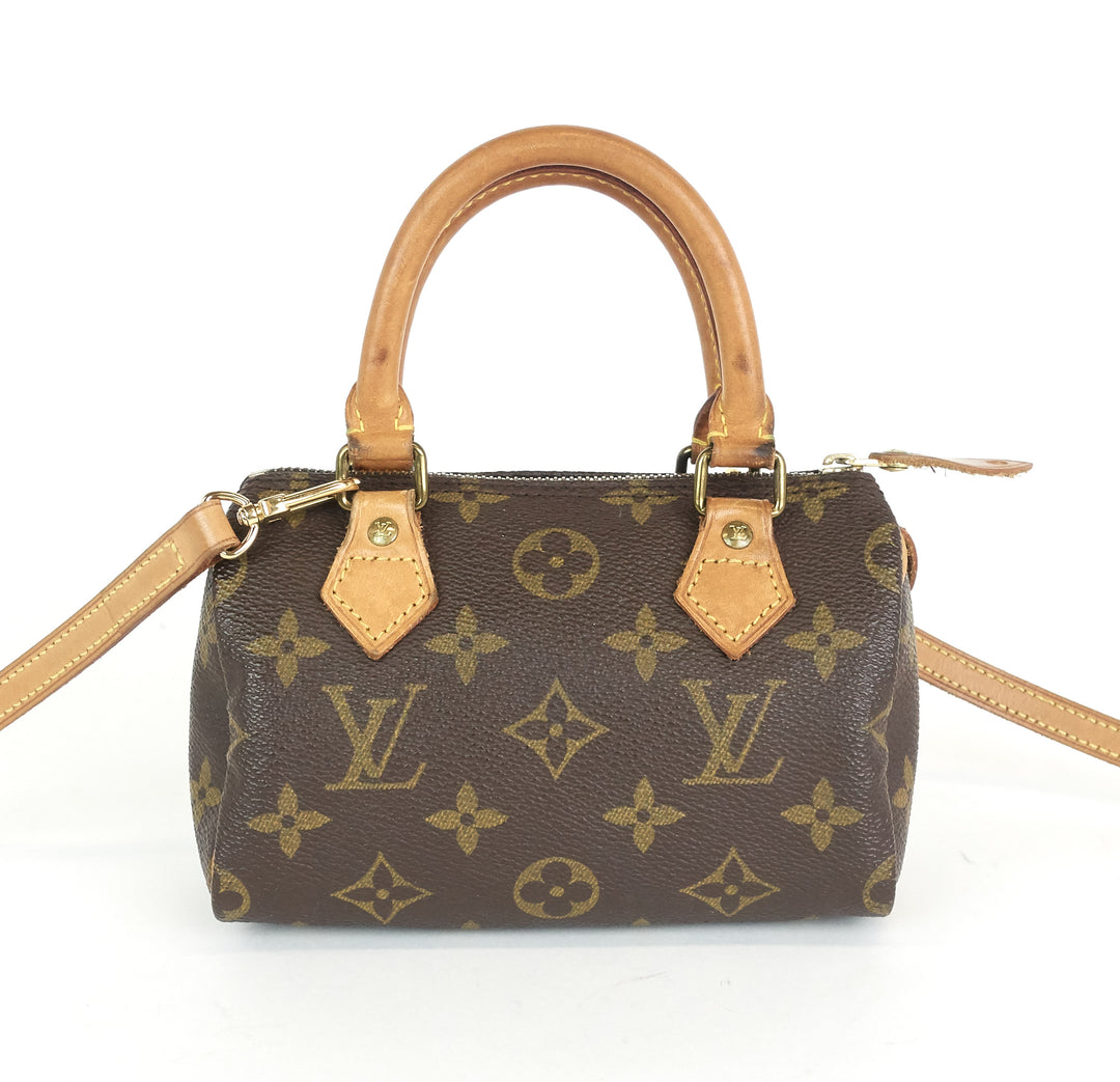 mini speedy sac hl monogram canvas handbag with strap