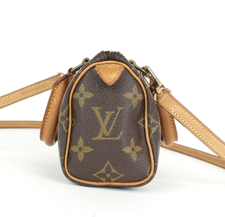 mini speedy sac hl monogram canvas handbag with strap
