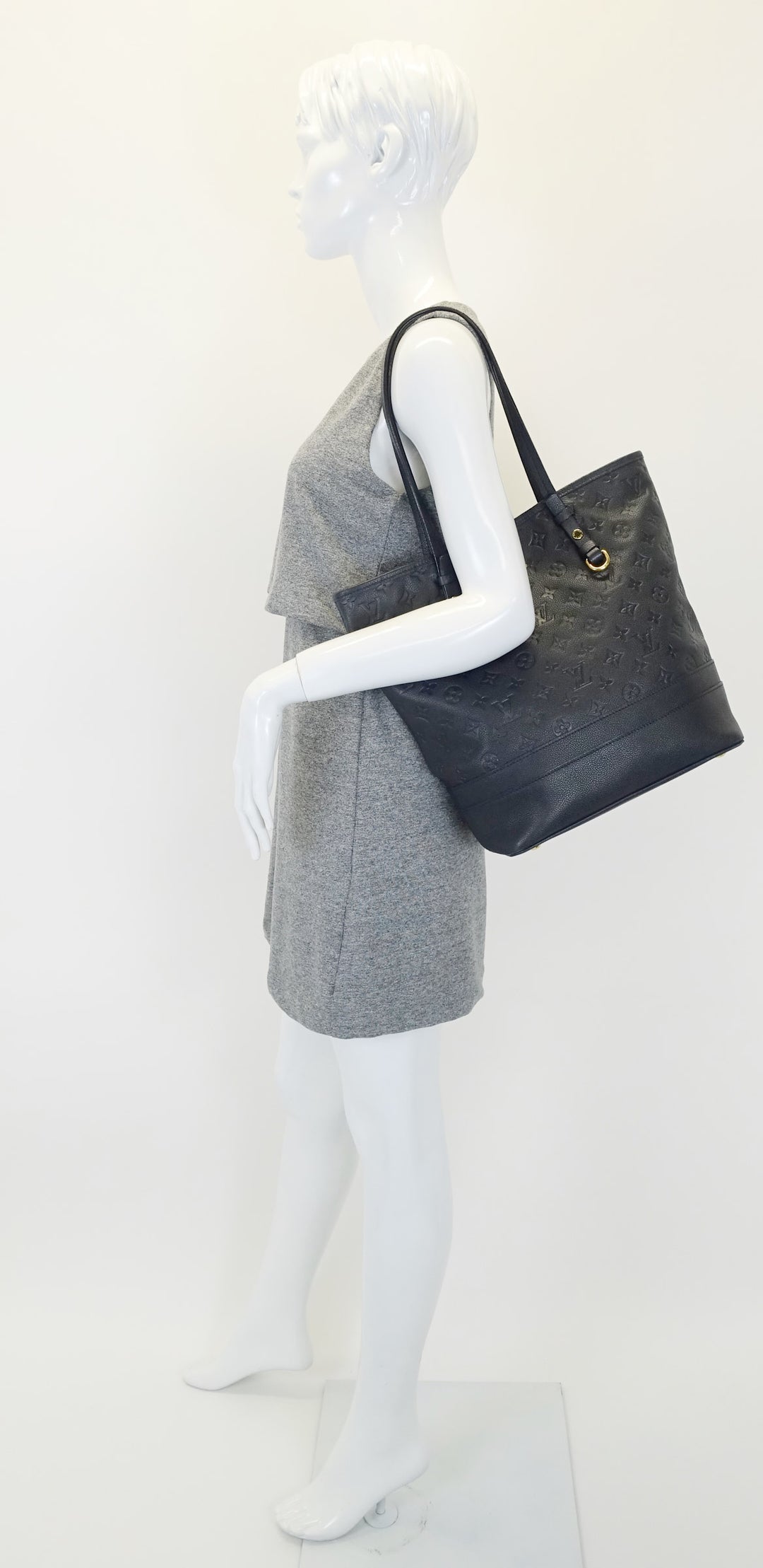 citadine pm monogram empreinte leather tote bag