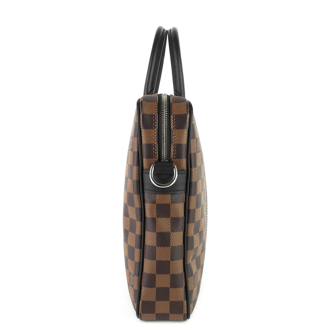 porte-documents voyage pm damier ebene canvas briefcase bag